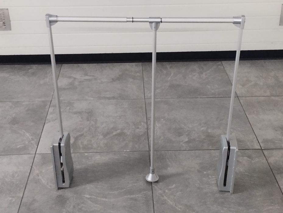 Varão rebatível 83-115cm - preto/cinzento