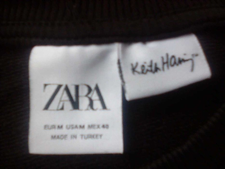 bluza czarna keith haring zara