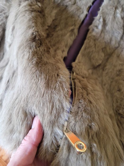 Colete de pele de coelho tratada  S