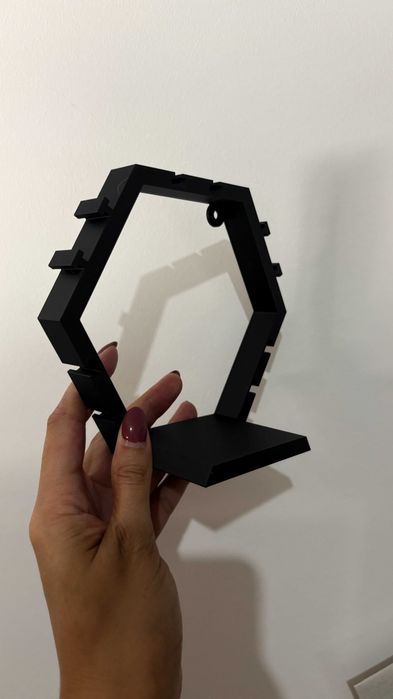 Kit com 5 Nichos Hexagonais Impressos em 3D