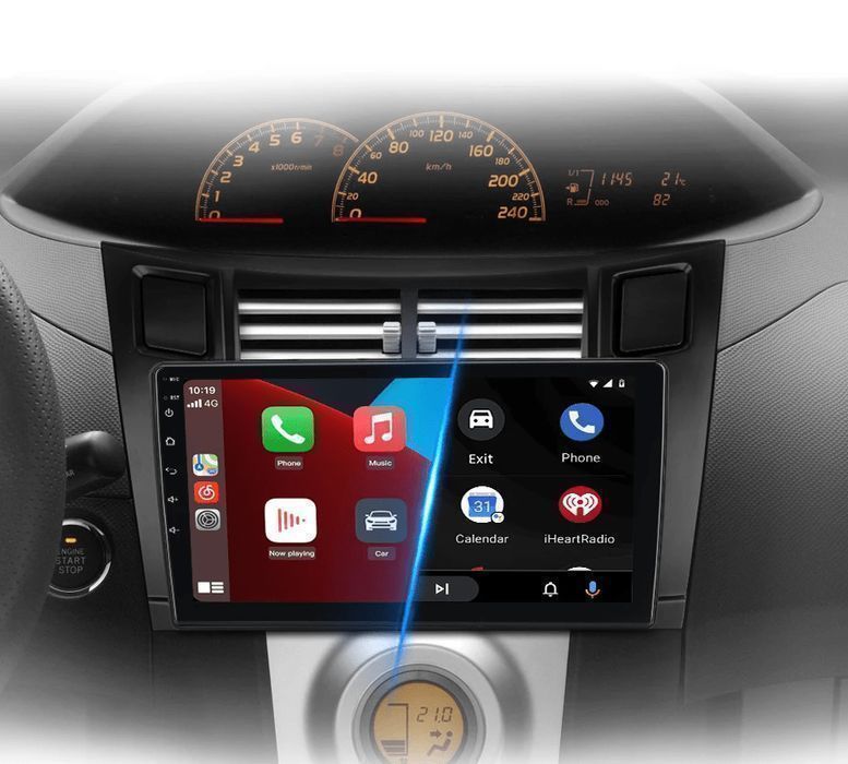 Toyota Yaris 2005–2012 – Radio Android 15 9" CarPlay Android Auto 1GB/32GB GPS Nawigacja Stacja Multimedialna WiFi Bluetooth PL