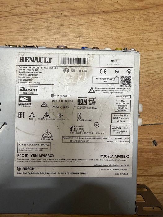 Блок мультимедії renault clio v
