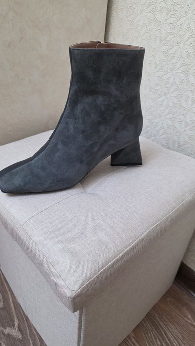 Ботильоны замша с кожей