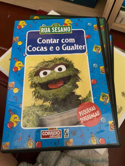 DVDs da rua Sésamo, preço por DVD, portes grátis