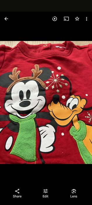 Bluza Mikołaj święta boże narodzenie 68 Disney myszka Mickey pluto