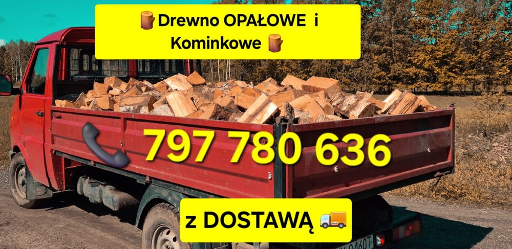 DĄB BRZOZA Drewno Kominkowe I do PIECA z DOSTAWĄ opał opałowe drzewo