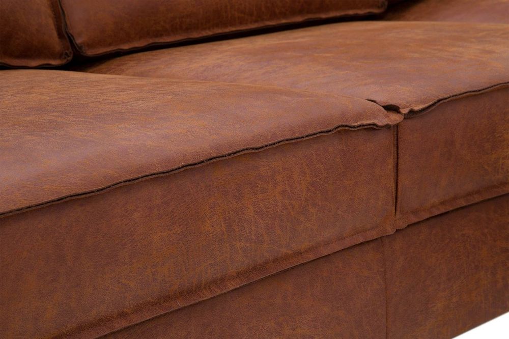 CEJLON Narożnik brązowy industrial loft boho