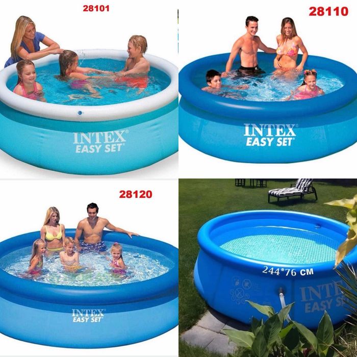 Налівний басейн Intex 28101 NP 183 х 51 cм, Intex 28110 NP 244 x 76 см, Intex 28120 NP 305 х 76 см Надувной Бассейн