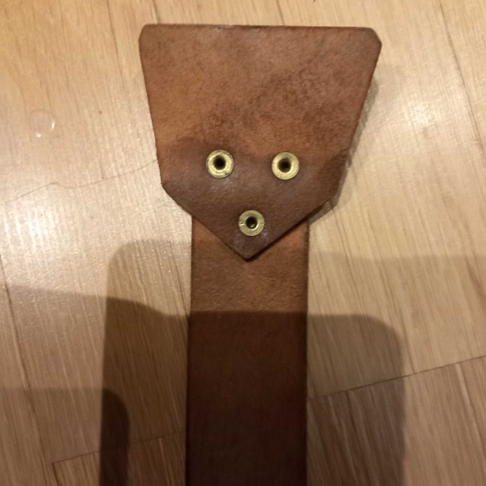 Skórzany pas podoficerski- PRL 114 cm.