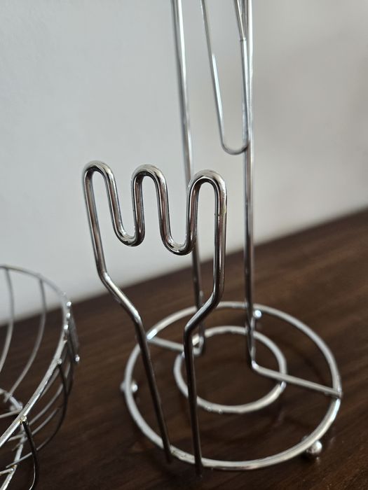 Conjunto de fruteira e porta rolos