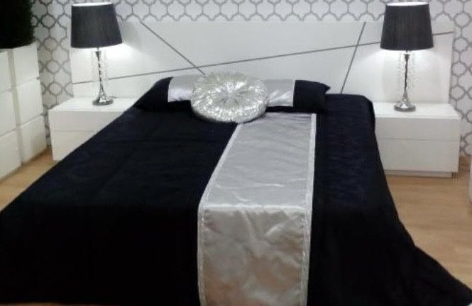 Cama casal + 2 mesas cabeceira luxo - Paços de Ferreira
