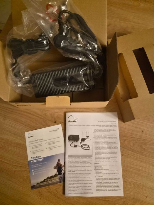 Nowa ORYGINALNA przetwornica 12/24V 90W DC do DC zasilacz samochodowy Resmed do AirSense 10 AirCurve 10