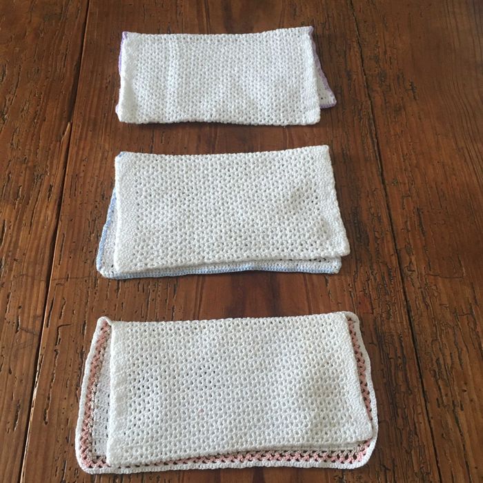 Bolsas guardanapo feita em crochet novas