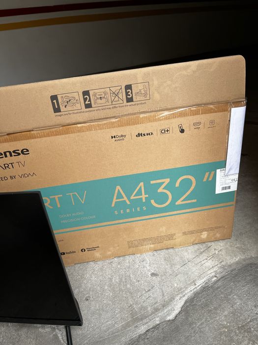 TV Hisense 32” Smart TV (A432) – Sem imagem – para reparação ou peças