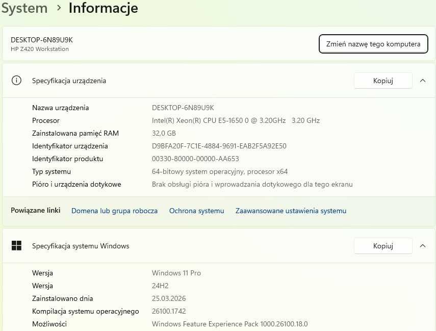 Komputer gamingowy i do pracy.6rdzeni, 32GB RAM, dysk 1TB, RX570 8GB + monitor+akcesoria
