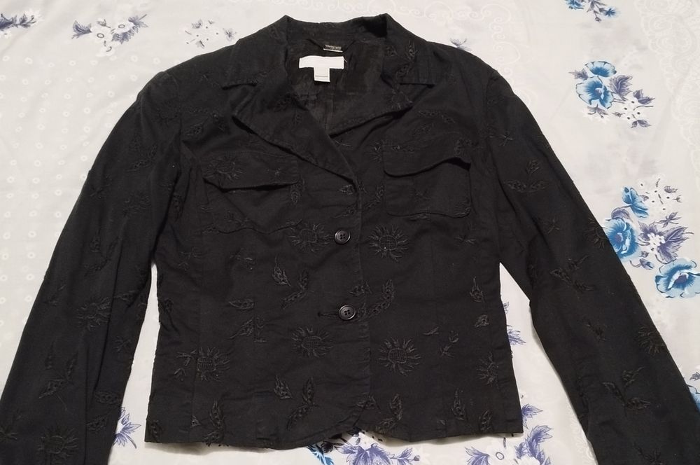 Casaco preto mulher tamanho S mango