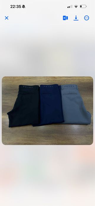 Spodnie męskie granatowe eleganckie Prada