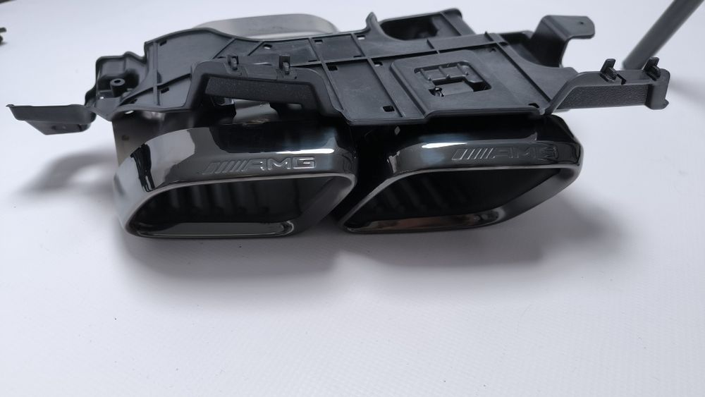 Mercedes W205 C205 Dyfuzor Tylnego Zderzaka Spoilery Czarny Połysk