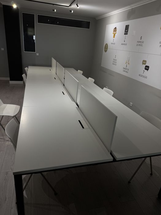 Modulo de 8 postos de trabalho (8 secretarias ligadas)