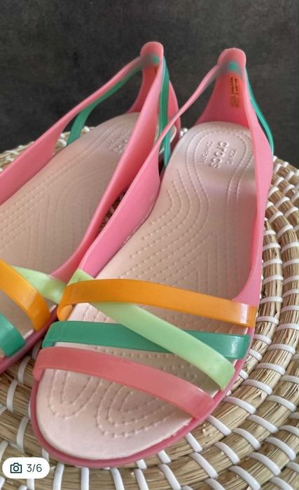 Crocs sandały Isabella Huarache 2 Flat Pink/Rose Dust W8 38/39