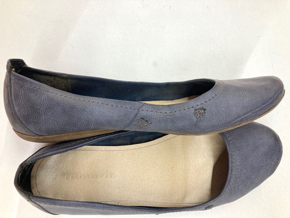 Baleriny Tamaris niebieskie klasyczne skóra rozmiar 42