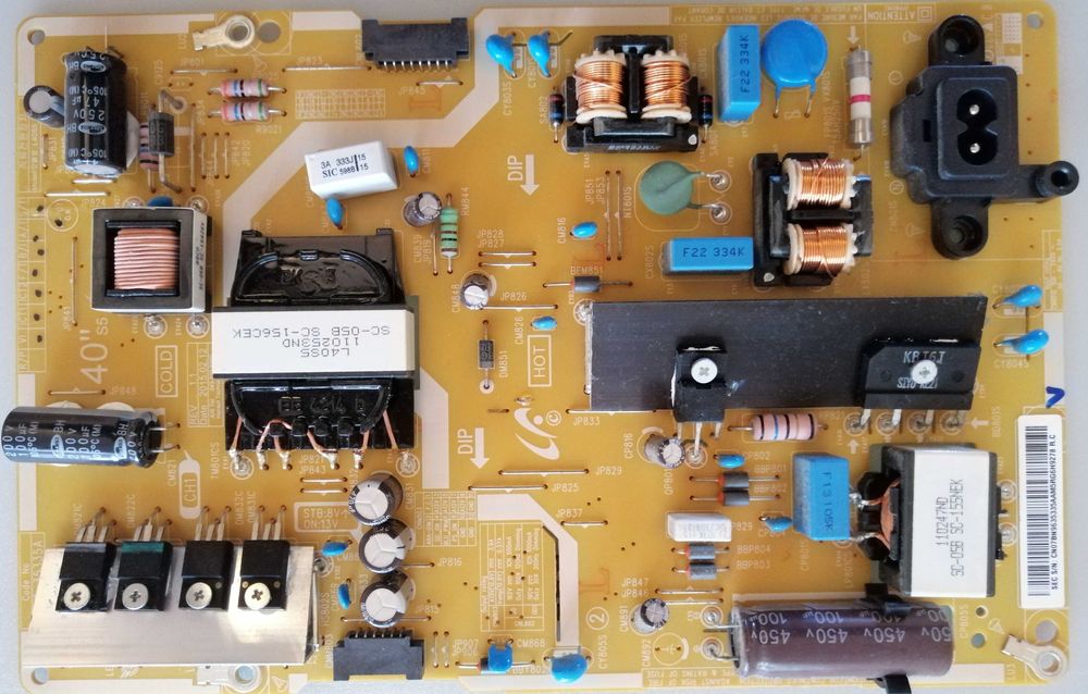 Fonte BN 9 6-3 5 3 3 5 A de tv Samsung UE 4 0 JU 6 0 0 0 K