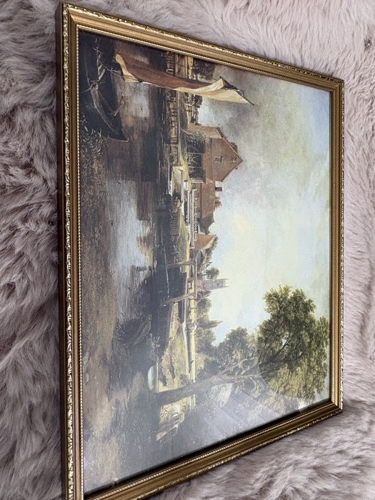 przedstawiający dzieło zatytułowane "Dedham Lock and Mill"