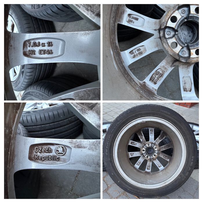 Koła LATO 16" Skoda Fabia VW Polo Seat 5x100 7J ET46 Nexen 215/45/16