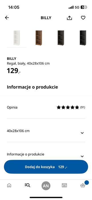 Regał Billy Ikea