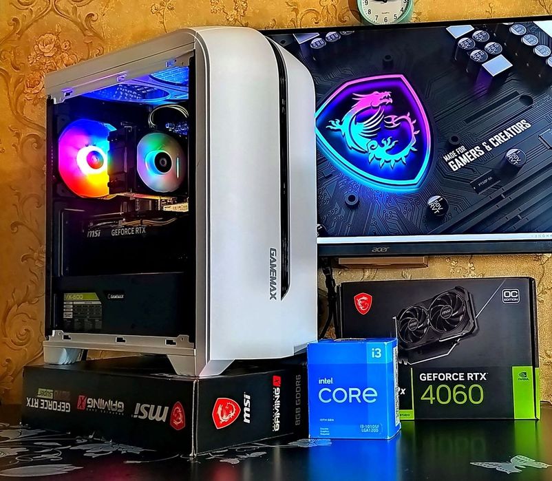 ПК RTX4060/ i3-12100f/ H610/ 16Gb DDR4/ M.2 игровой компьютер s-1700 Intel