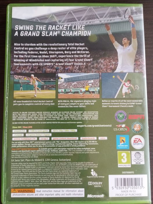 Grand Slam Tennis 2  Xbox 360
