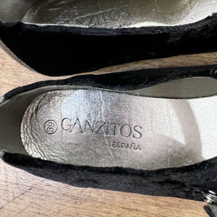 Sapatos Dana Black Velvet Ganzitos T.39 - NOVO