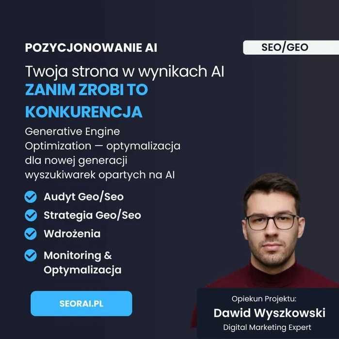 Strona internetowa + pozycjonowanie SEO Certyfikowany Google Partner