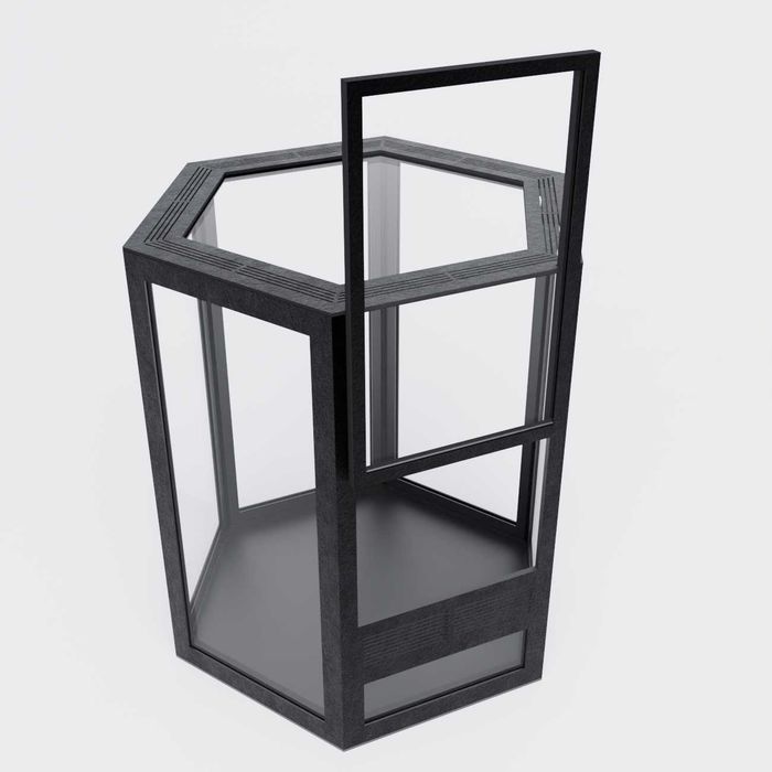 Terrarium szklane HEXAGON 12x14x15