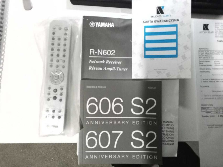 Zestaw amplituner Yamaha r-n 602 + glosniki Bowers&Wilkins 606 S2