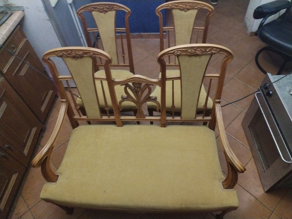 Okazja!!! - Zestaw mebli stylowych, sofka + 2 krzesła -  unikat