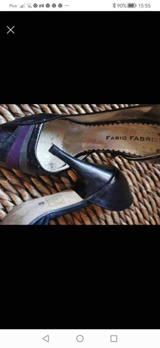 Buty szpilki bez palcy skóra Fabio Fabrizi rozm 35