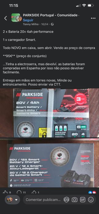 Bateria 20V 4Ah c/Bluethooth