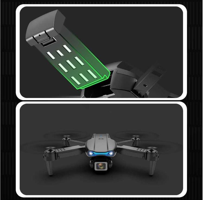 Unikanie Przeszkód Dron E99 2x Kamera 4K Zawis 200m Walizka(Wyprzedaż)