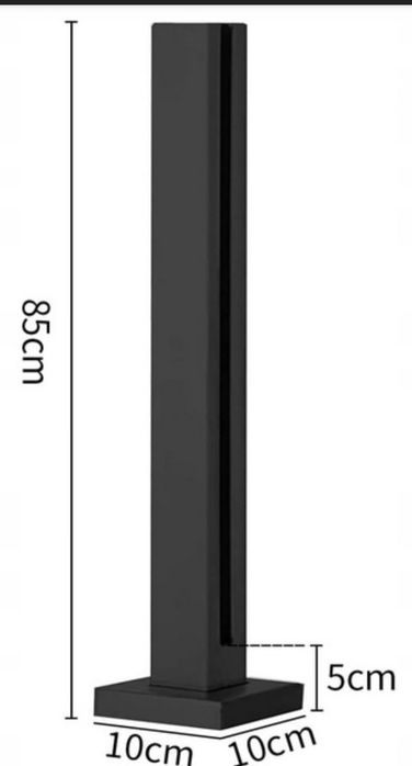 Słupek narożny balustrady szklanej stał nierdzewna