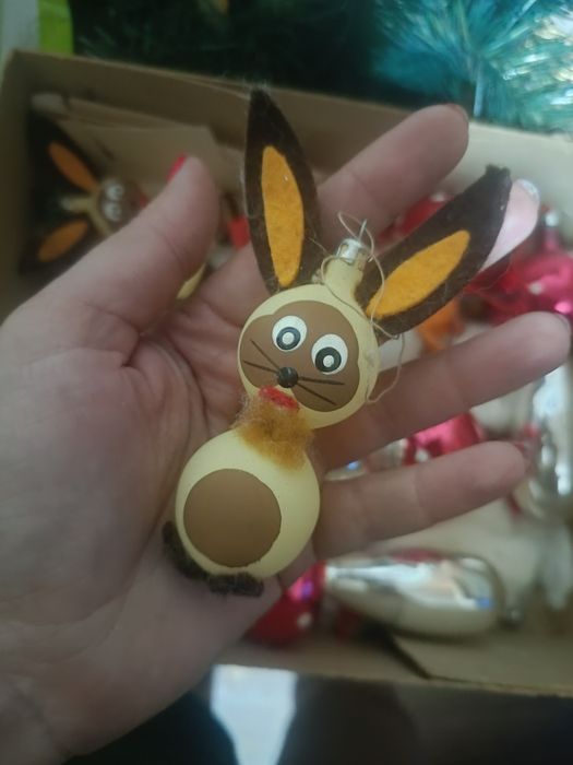Zajączek bombki PRL stan jak na zdjęciu
