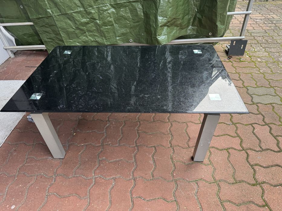 Ława szklany blat brokat