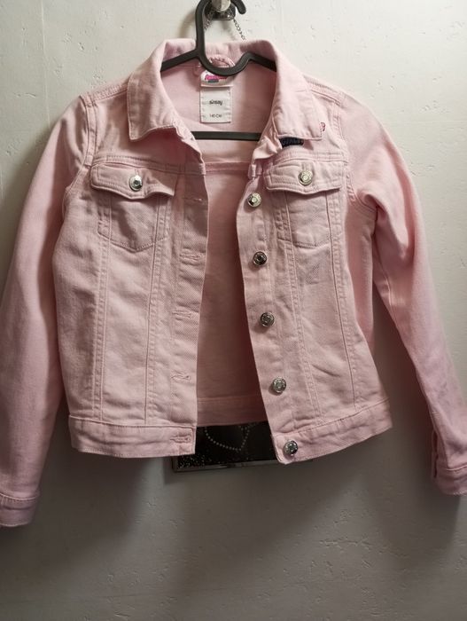 Kurtka dżinsowa z motywem Atomówki dla dziewczynki na rozmiar 140 cm