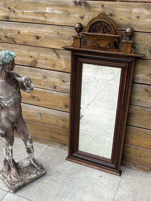 Oryginalne Piękne Dtewniane Antyczne  Lustro Secesja