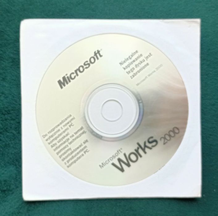 Microsoft Works 2000 - nowy płyta CD + certyfikat