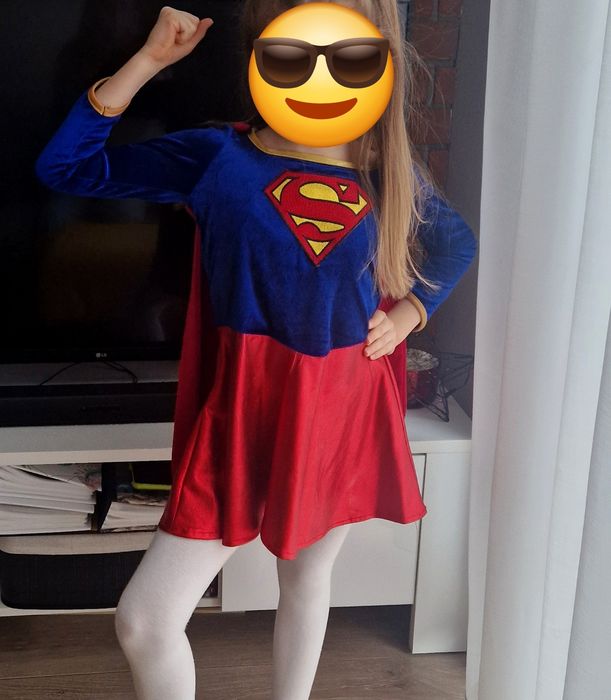 Przebranie super woman dziewczynka 5/7lat