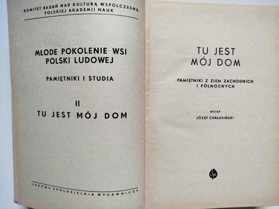 Młode pokolenie wsi Polski Ludowej Tu jest mój dom Chałasiński