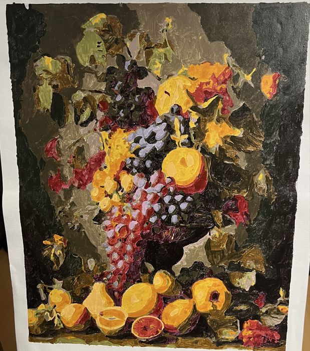 Quadro em acrilico em tons outonais