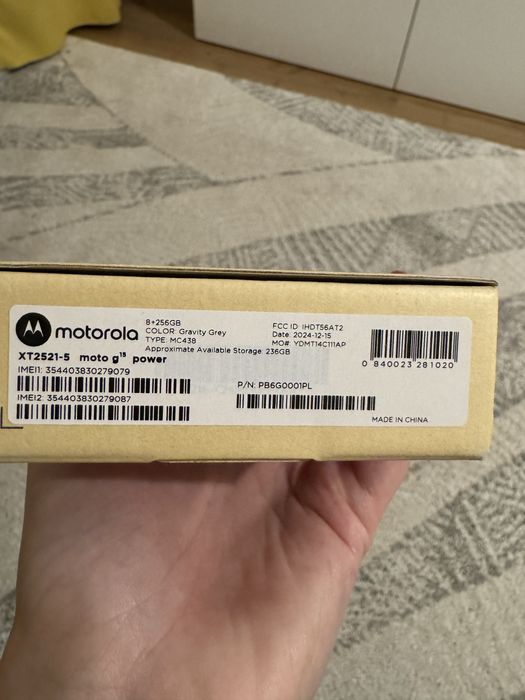 Nowa w opakowaniu Motorola g15 power 8+256gb Gravity Grey