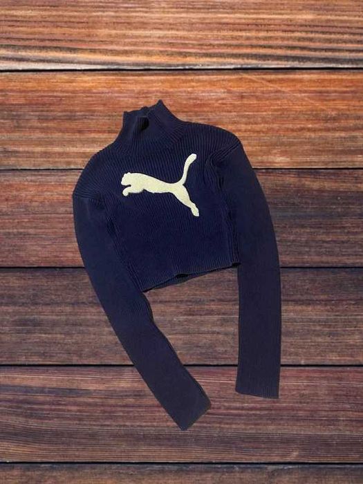 Sweter damski Puma x Fenty Rihanna golf cropped fioletowy XS Logo